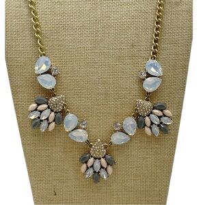J. Crew Gold Tone Multicolor Rhinestone Statement Necklace J. Crew 3003